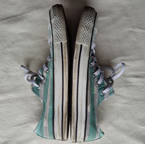 Size 10 Women's Unique Design Converse Sneaker Shoe All Star Striped Pol… - Picture 7 of 12